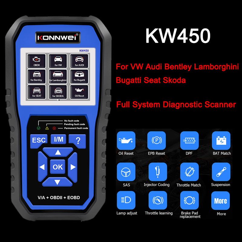 Car Diagnostic Tool - KONNWEI KW450 Alat Diagnostik Sistem Kendaraan