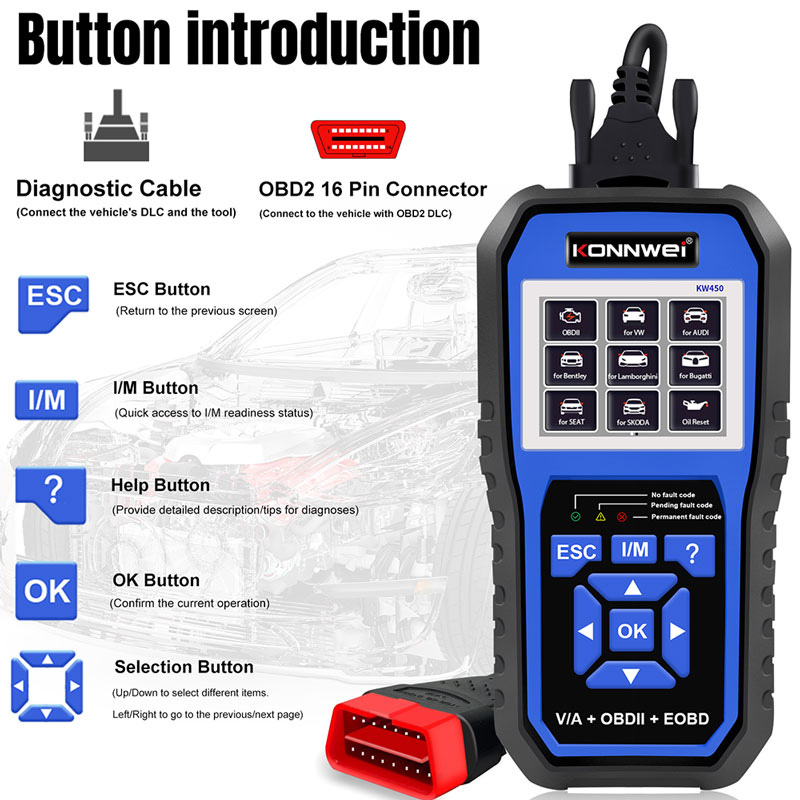 KONNWEI KW450 Alat Diagnostik  - Car Diagnostic Tool ulasan dan harga