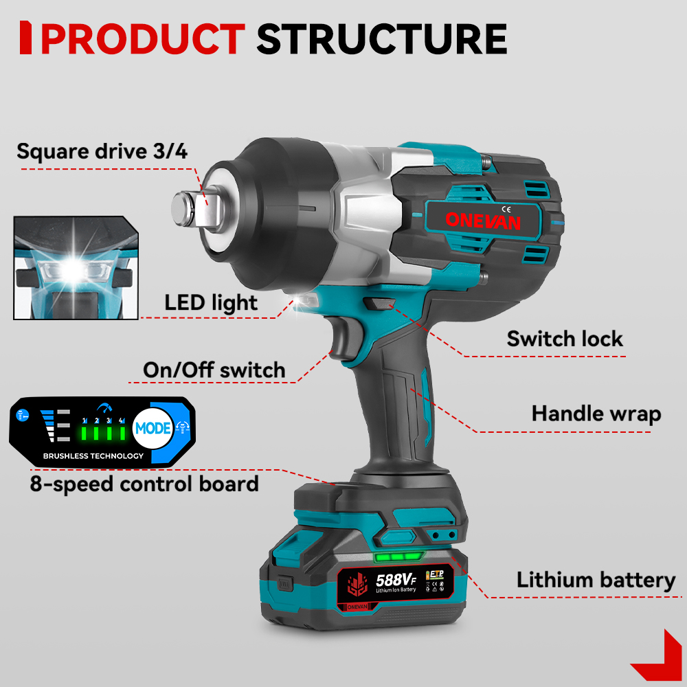 Obeng Impack Elektrik 1000W Ta - Torque Wrench ulasan dan harga